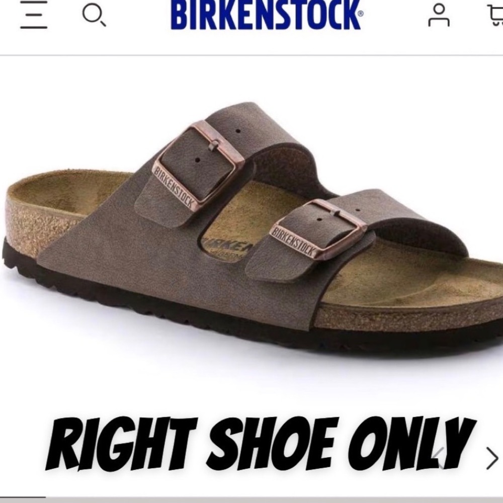 Birkenstock Arizona Mocha Brown Sandals RIGHT SHOE ONLY Replacement